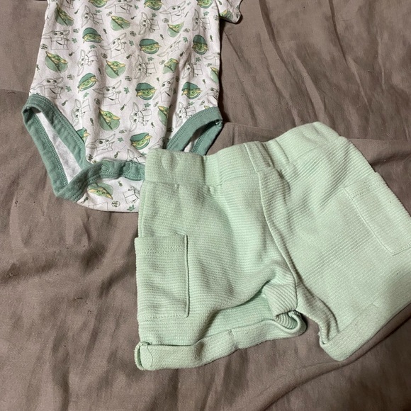 Star Wars Other - Star Wars Green and White Kids Matching Set